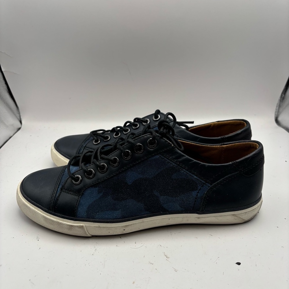 Coach Men's Blue Leather Sneakers Size 7.5 - Picture 3 of 8
